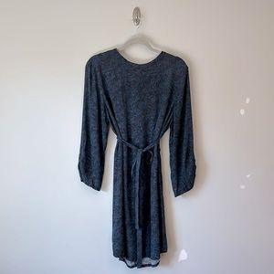 Blue and black animal print tunic in light synthetic material